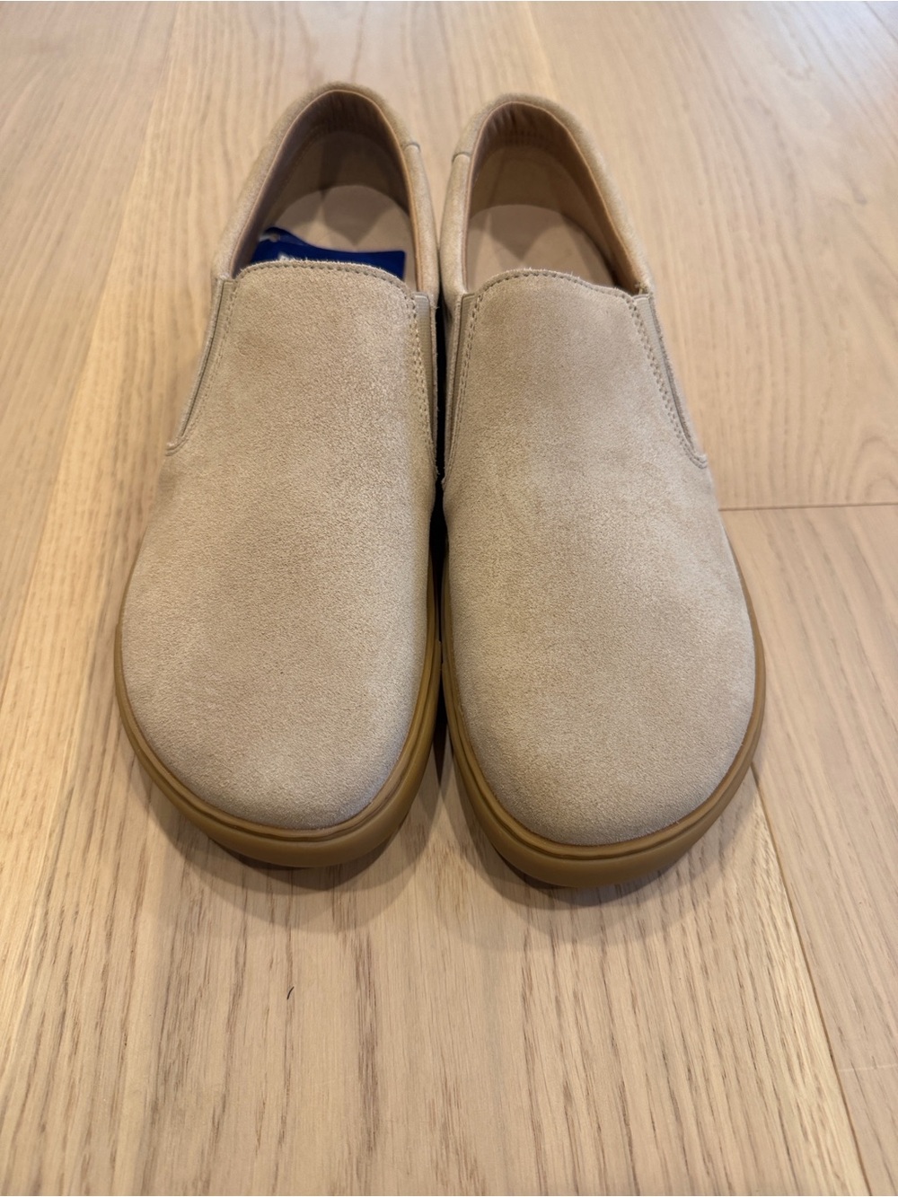 Women’s Birkenstock Beige Suede Slip-On Loafers